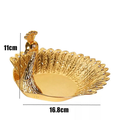 Golden Bird Handicraft Embossed Metal Fruit Basket