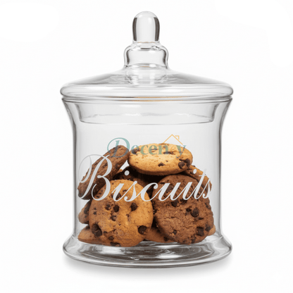 Elegant Clear Glass Storage Jar – 13.6×19.1×13.9 cm