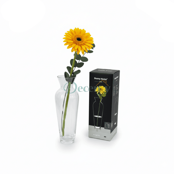 Danny Home Elegant Tall Glass Vase – 5x25.1cm