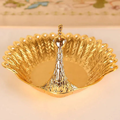 Golden Bird Handicraft Embossed Metal Fruit Basket