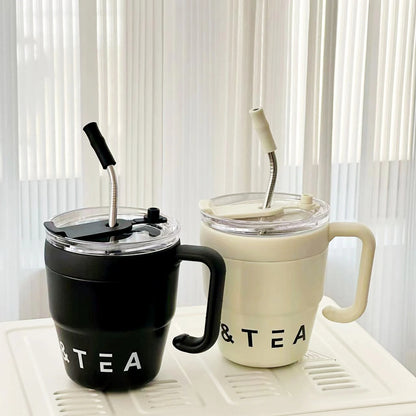 480 ml coffee cup with straw