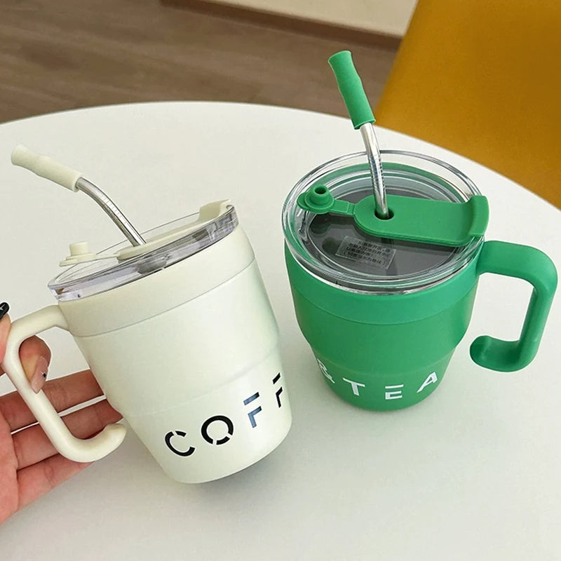 480 ml coffee cup with straw