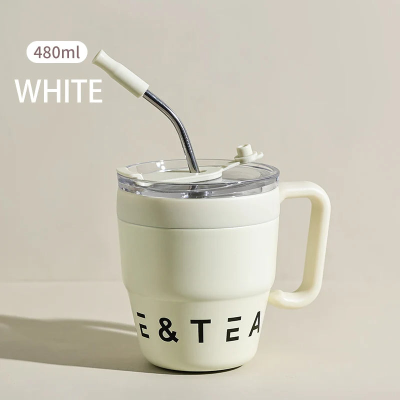 480 ml coffee cup with straw