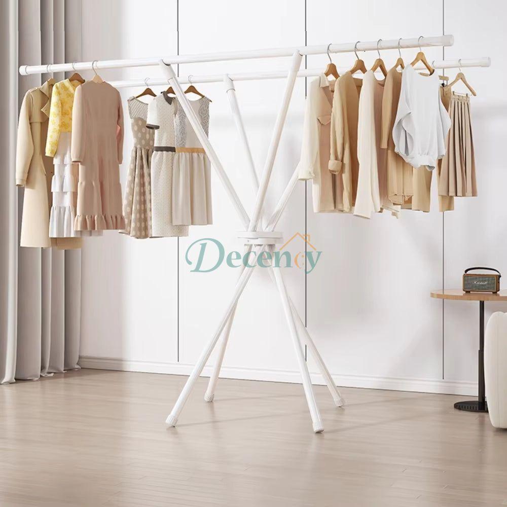 X-Type Drying Hanger - Foldable Portable Clothes Drying Rack