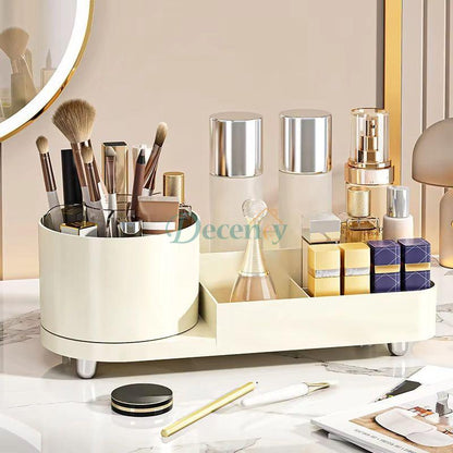 360° rotating large makeup organizer
