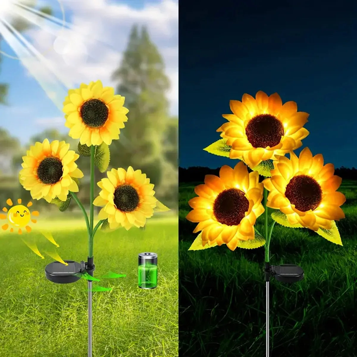 Led Solar Sunflower Lights - Single Head