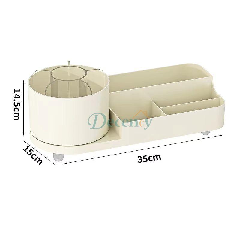 360° rotating large makeup organizer