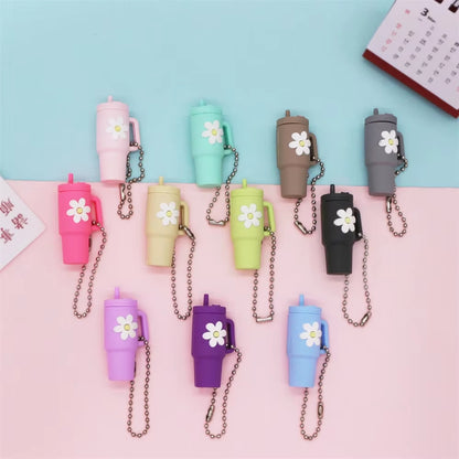 Mini Stanley Cup Keychain – Cute Silicone Tumbler Charm Accessory
