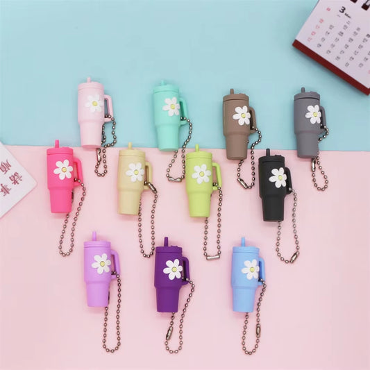 Mini Stanley Cup Keychain – Cute Silicone Tumbler Charm Accessory