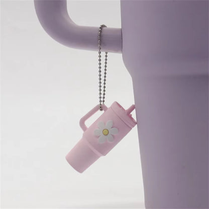 Mini Stanley Cup Keychain – Cute Silicone Tumbler Charm Accessory