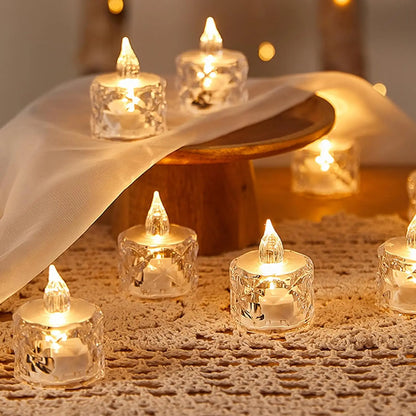 Crystal Candles LED Light Transparent Flameless