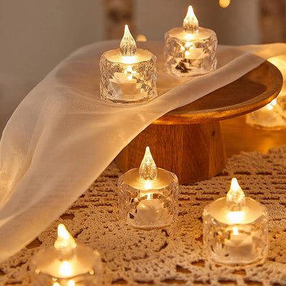 Crystal Candles LED Light Transparent Flameless