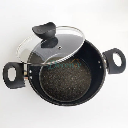 StoneLuxe Granite Coating Non-Stick Cooking Pot – Durable, Scratch-Resistant