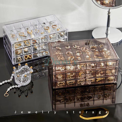 3-Tier 72-Compartment Acrylic Jewelry Organizer