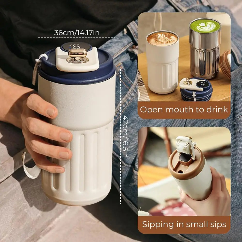 Portable Stainless Steel Insulated Temperature Tumbler 500ml