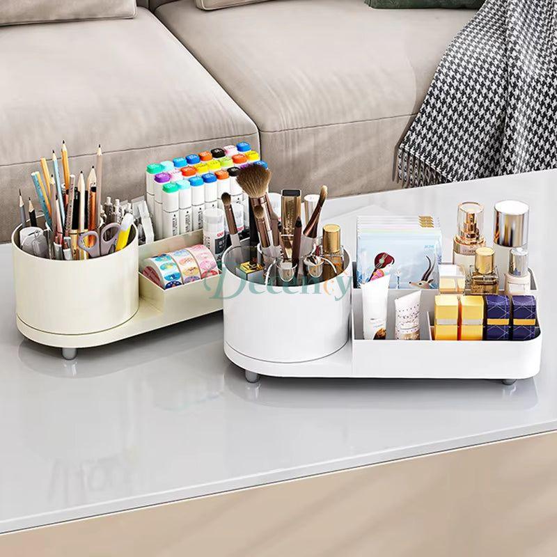 360° rotating large makeup organizer