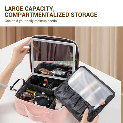 New Led Cosmetic Bag With Mirror