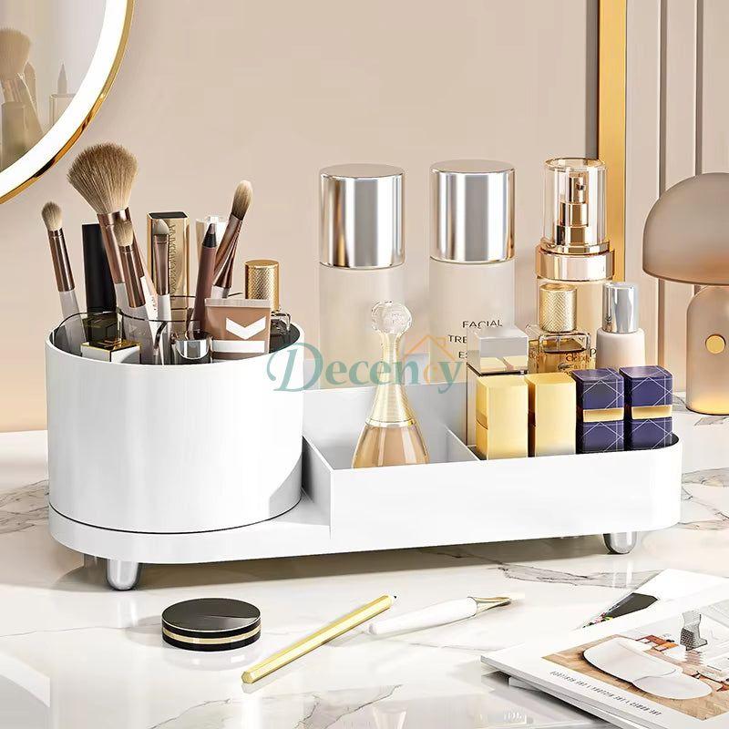 360° rotating large makeup organizer