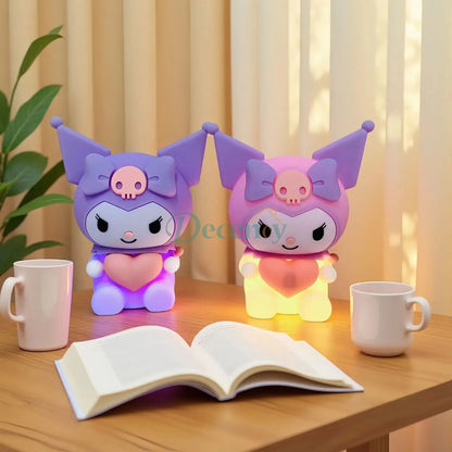 Kuromi & Hello Kitty LED Night Lamp – Cute Cartoon Soft Glow Decorative Light