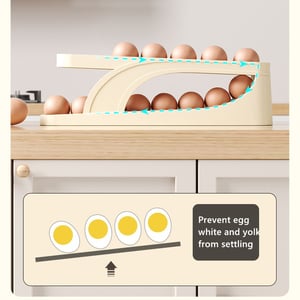 Automatic Rolling Egg Holder Rack Storage Box