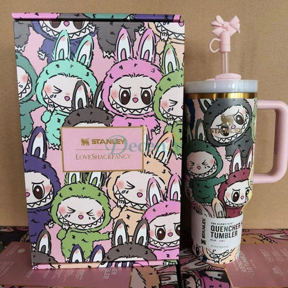 Limited Edition Labubu Stanley Cup 40oz – Cute Cartoon Tumbler