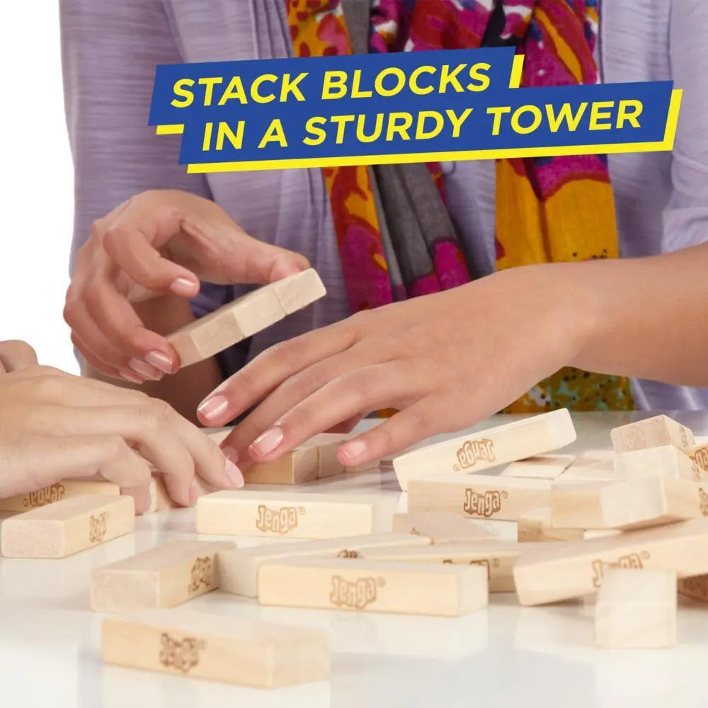 Jenga Classic Game With Hardwood Blocks