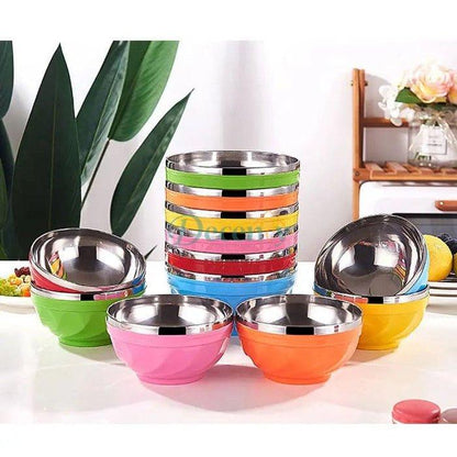 Premium Colorful Steel Soup Bowl – 14cm Stainless Steel Serving Bowl