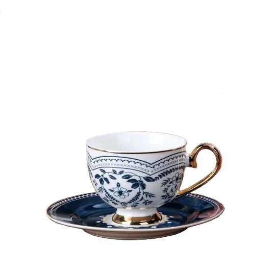 Johnson Brothers ivy-like florals -12-Piece Elegant Cups & Saucers