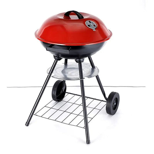 Portable Charcoal BBQ Kettle Grill & Smoker Trolley – Foldable Outdoor