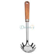 Stainless steel Woden Handel nudel spoon.