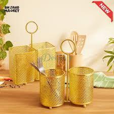 Cutlery holder golden