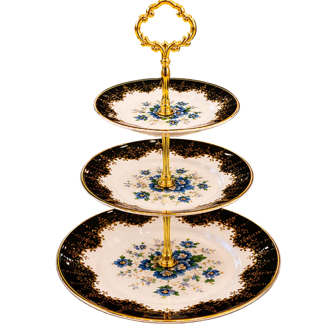 Royal Albert  3-Tier Luxury Serving Platter ( 4 )