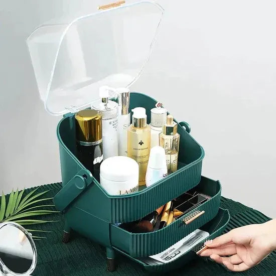 Cute Makeup Cosmetics Organizer Box With Drawer Storage