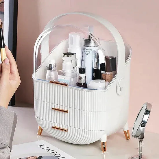 Cute Makeup Cosmetics Organizer Box With Drawer Storage