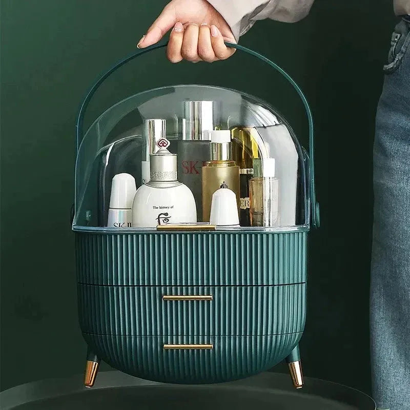 Cute Makeup Cosmetics Organizer Box With Drawer Storage
