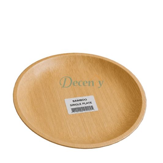 Bamboo Round Serving Plate – 18 cm