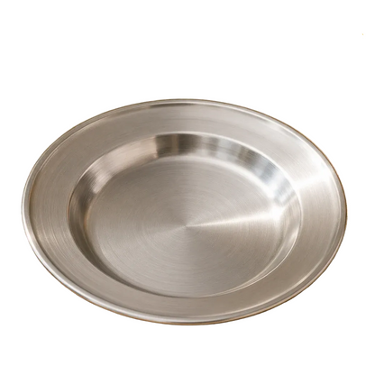 Premium Silver Stainless Steel Deep Serving Plate