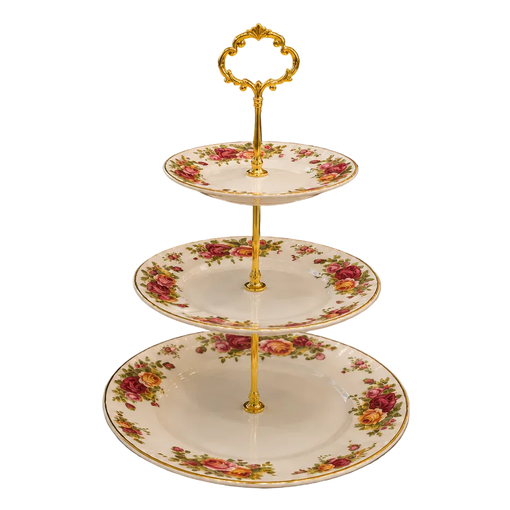 Royal Albert  3-Tier Luxury Serving Platter ( 1 )