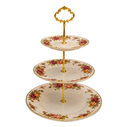 Royal Albert  3-Tier Luxury Serving Platter ( 1 )