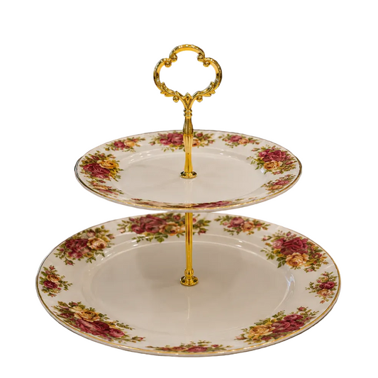 Royal Albert 2-Tier Luxury Serving Platter ( 1 )