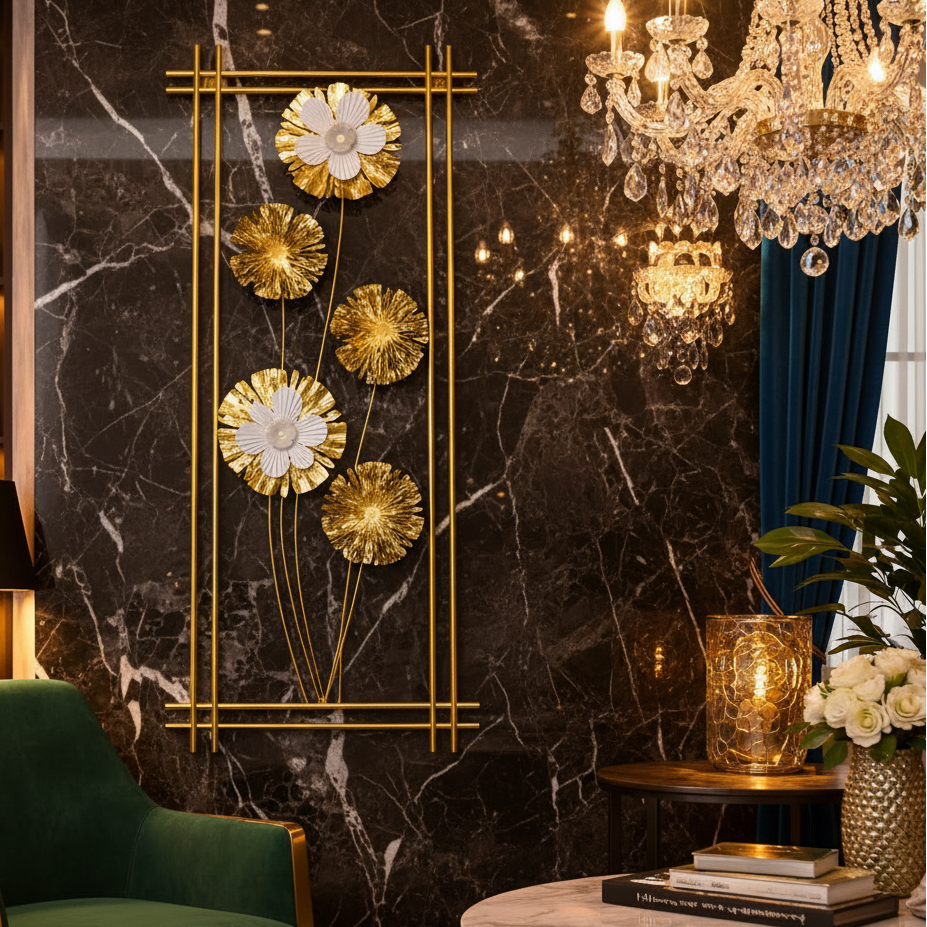 Luxury 3D Iron Wall Art Decor - Metal Sculpture (39x20")