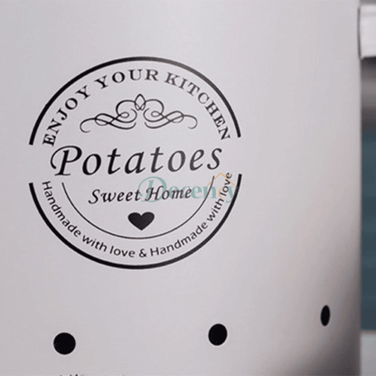 3 Pcs Retro Metal Potato Garlic Onion Storage Containers with 360° Ventilation System