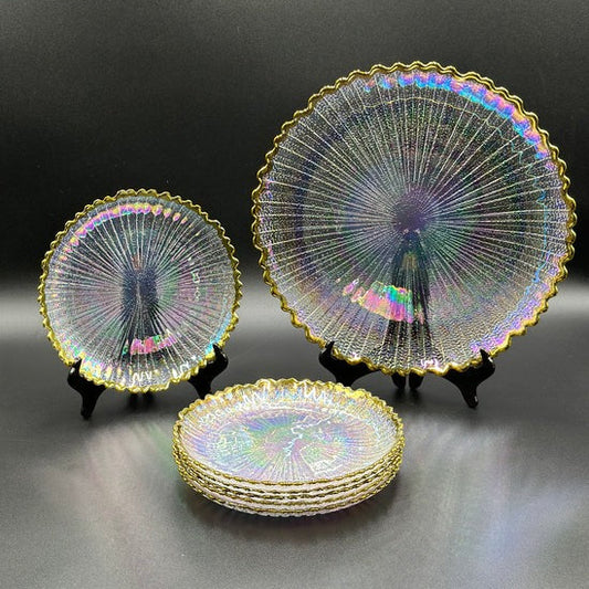 7 Pcs Rainbow Glass Turkish Cake Set