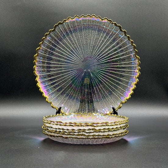 7 Pcs Rainbow Glass Turkish Cake Set