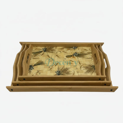 Luxury Bamboo Serving Trays (Set of 3)