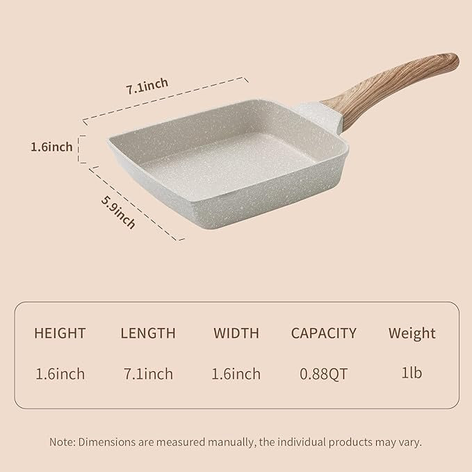 Square Shape Nonstick Fry Pan