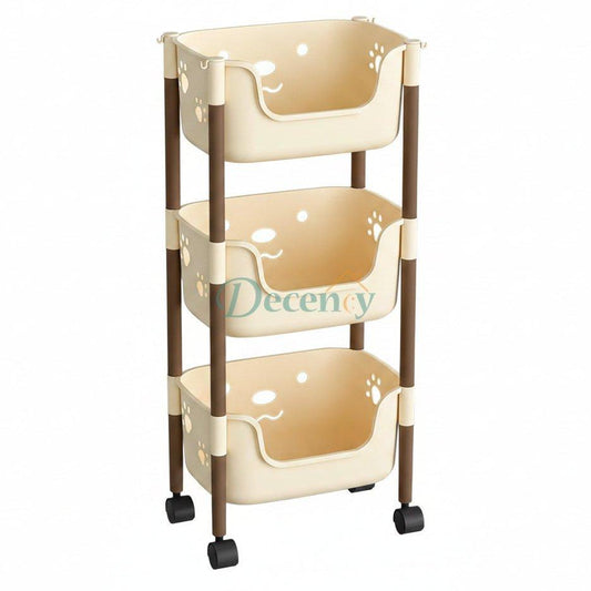3 Layer Multi-Drawer Rolling Organizer Cart