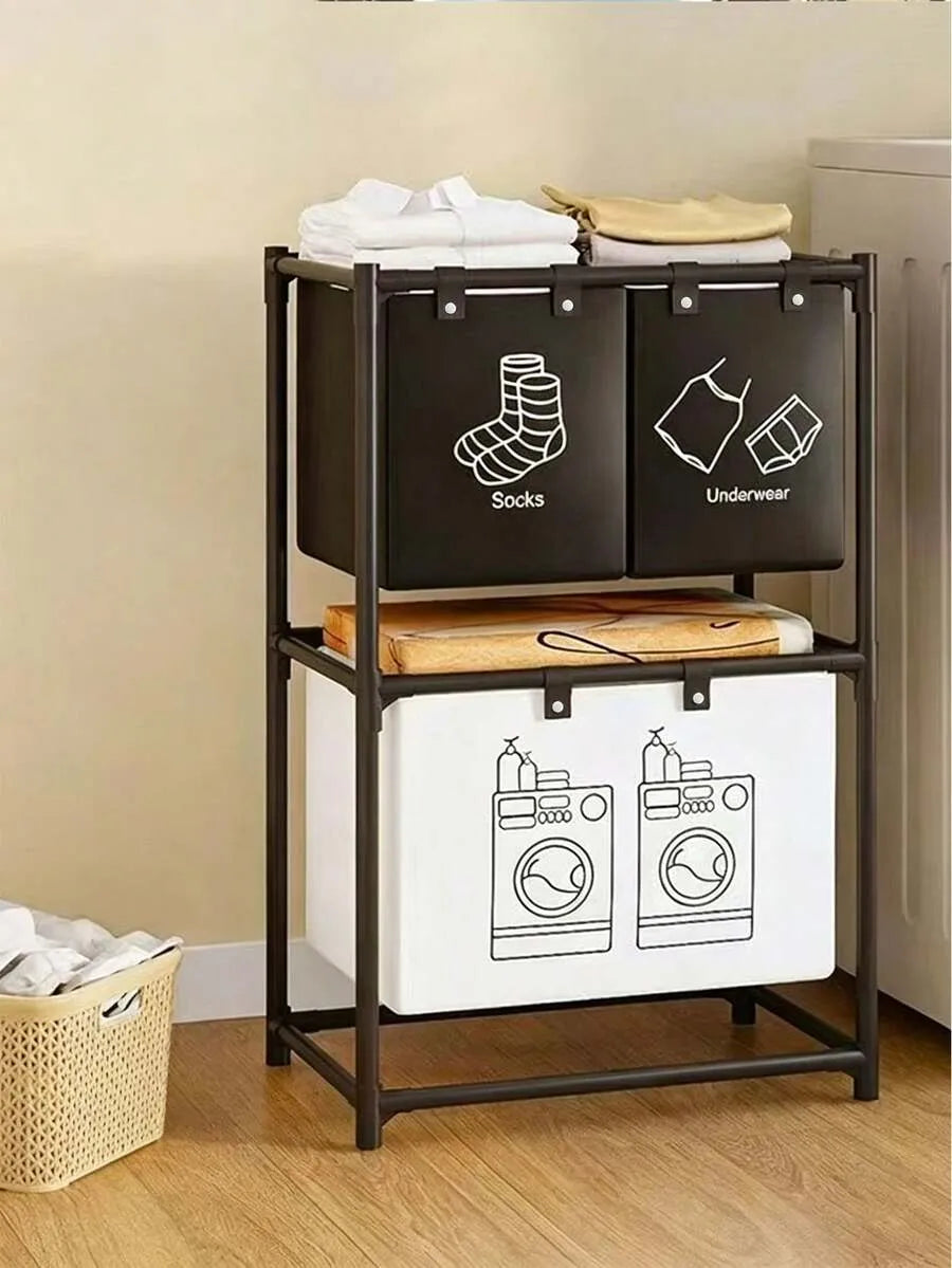 2 Layer Multifunctional Laundry Storage Rack