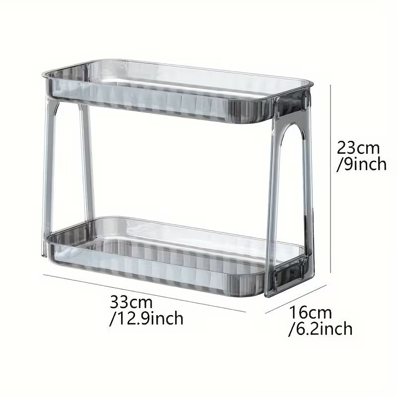 Elegant 2-Tier Acrylic Vanity Organizer - Maximize Your Space