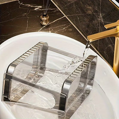 Elegant 2-Tier Acrylic Vanity Organizer - Maximize Your Space